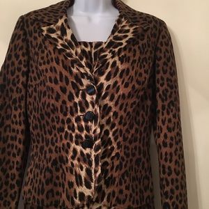 Mica cheetah print strapless dress with Jacket 6